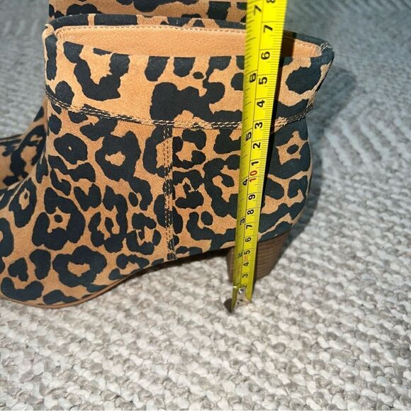 Lucky Brand Zaprika Suede Cheetah Pointed Toe Booties - Sz 6.5 - Picture 10 of 16